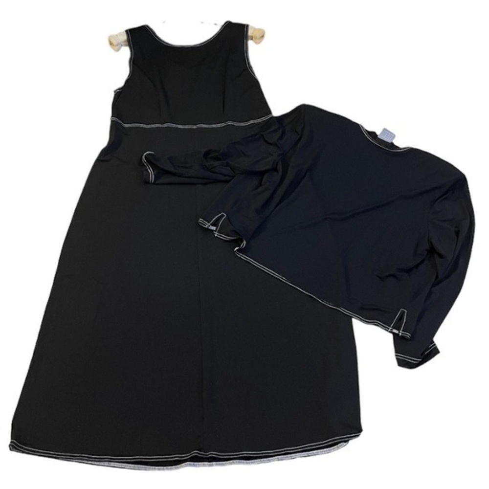 20 Rabbit Rabbit Rabbit Designs Black Sleeveless Stretchy Evening‎ Dress Jacket - Picture 2 of 9